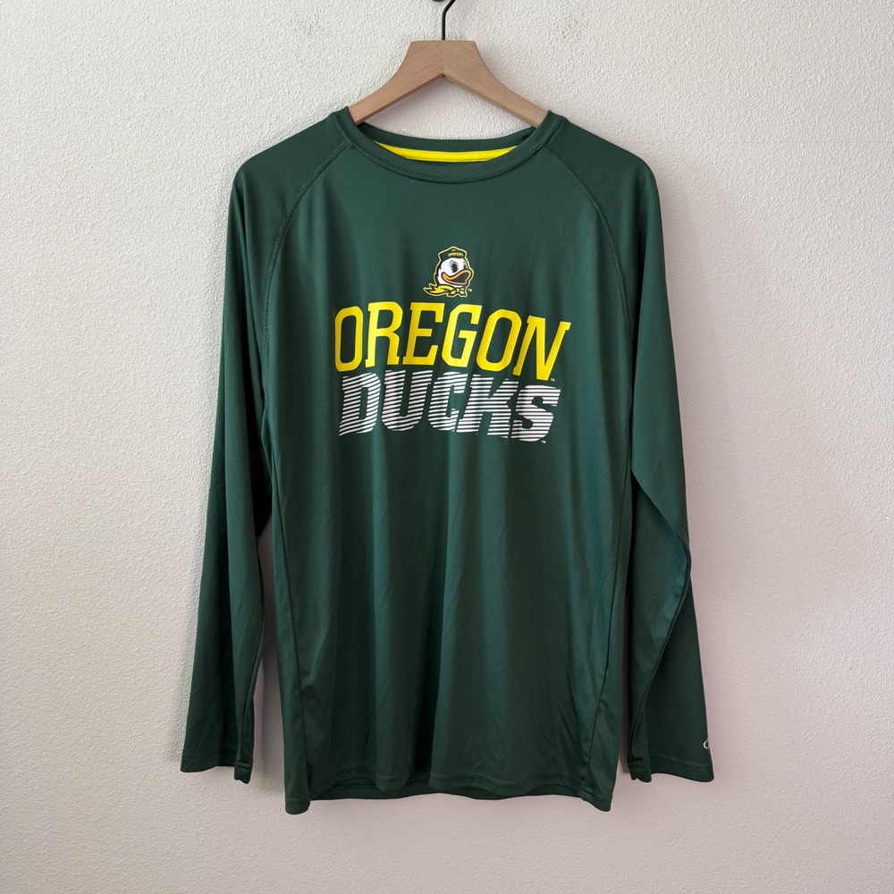 CHAMPION Mens Oregon Ducks Graphic Long Sleeve Shirt Size Medium Sporty Fan Prep